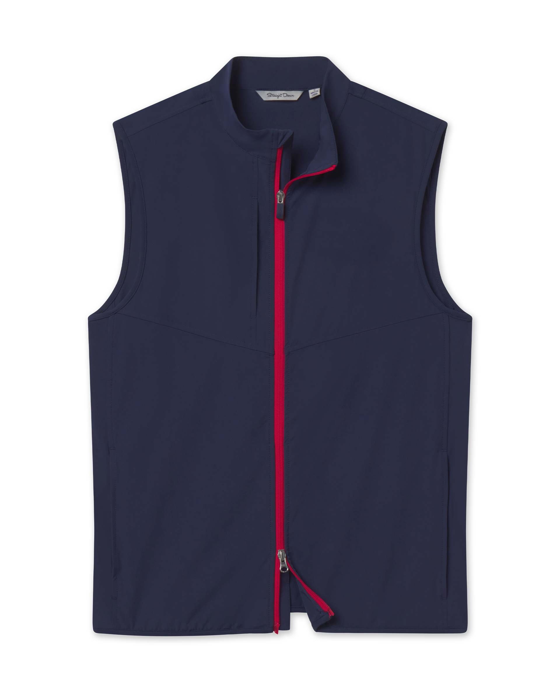 Straight Down Zephyr Hybrid Vest - New Indigo / Flag Red