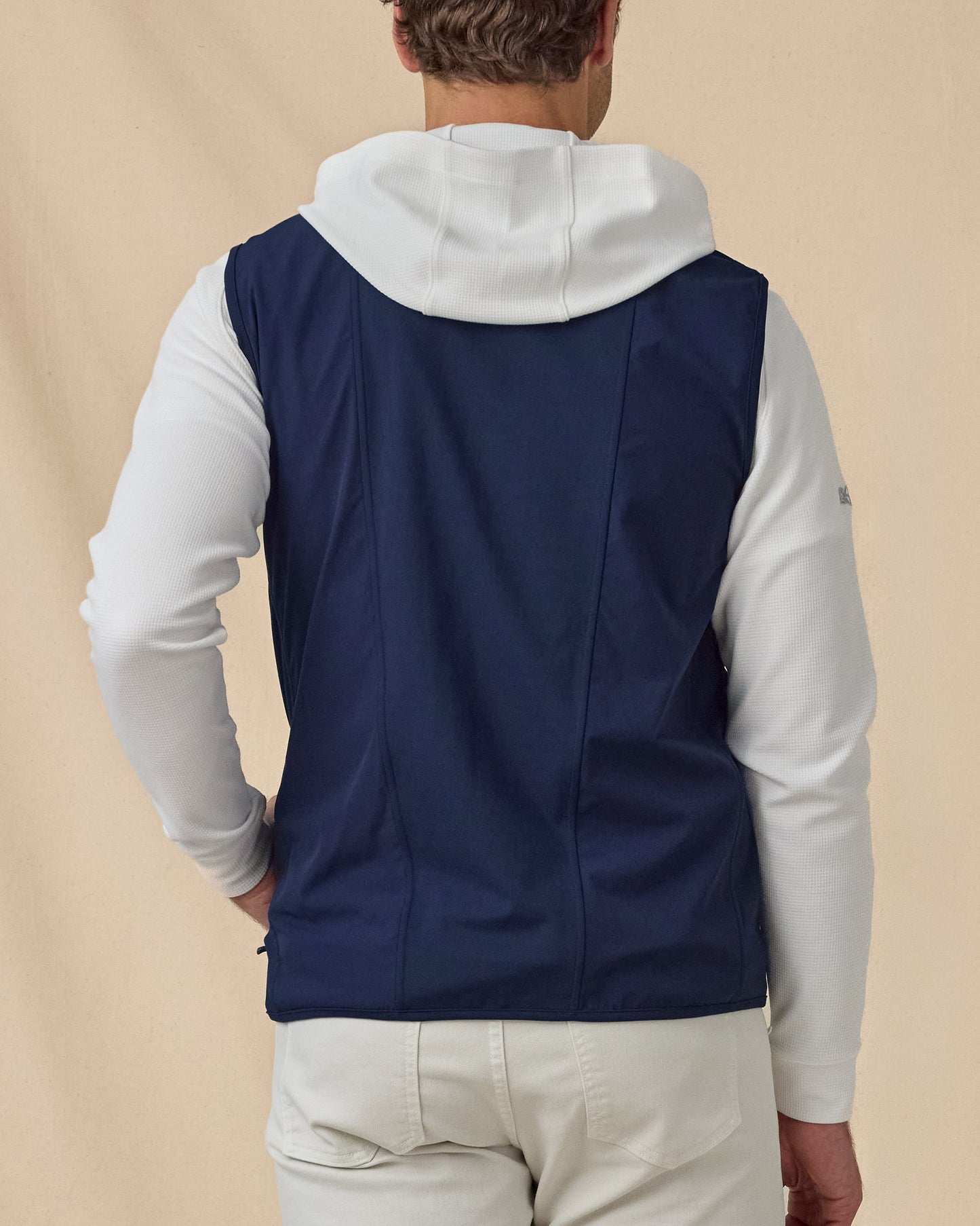 Straight Down Zephyr Hybrid Vest - New Indigo / Flag Red