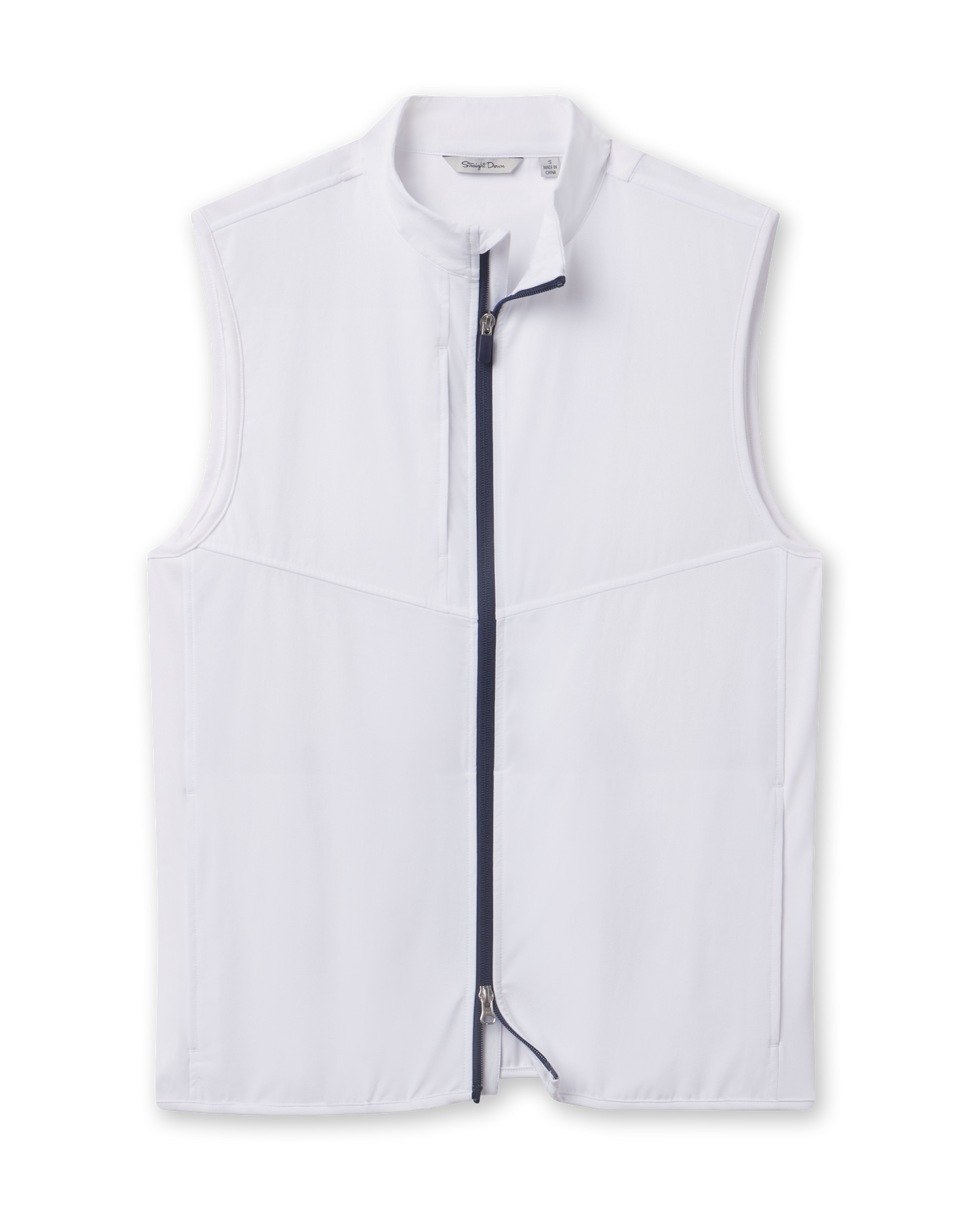 Straight Down Zephyr Hybrid Vest - White / New Indigo