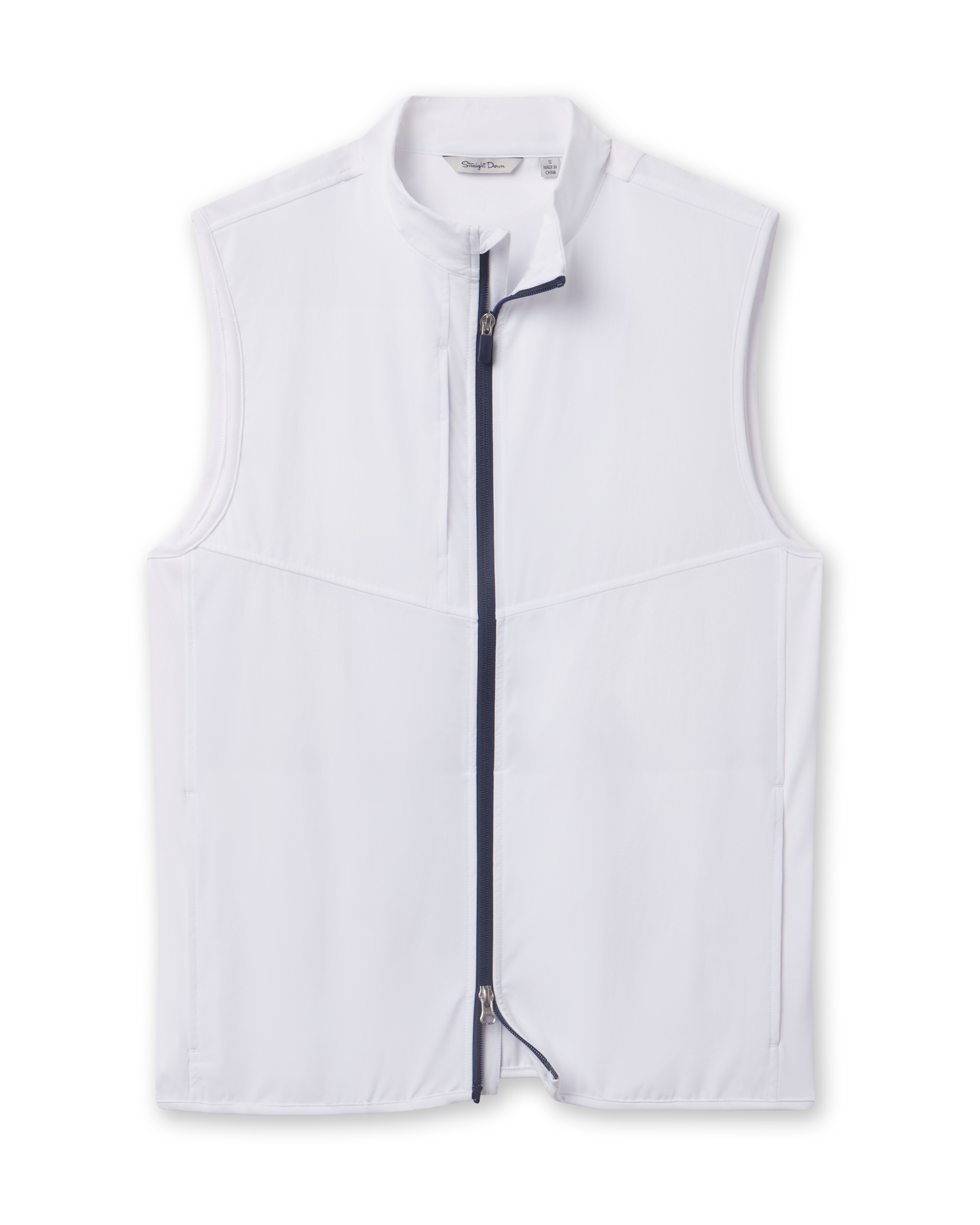 Straight Down Zephyr Hybrid Vest - White / New Indigo