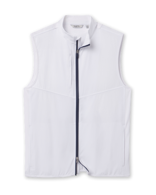Straight Down Zephyr Hybrid Vest - White / New Indigo