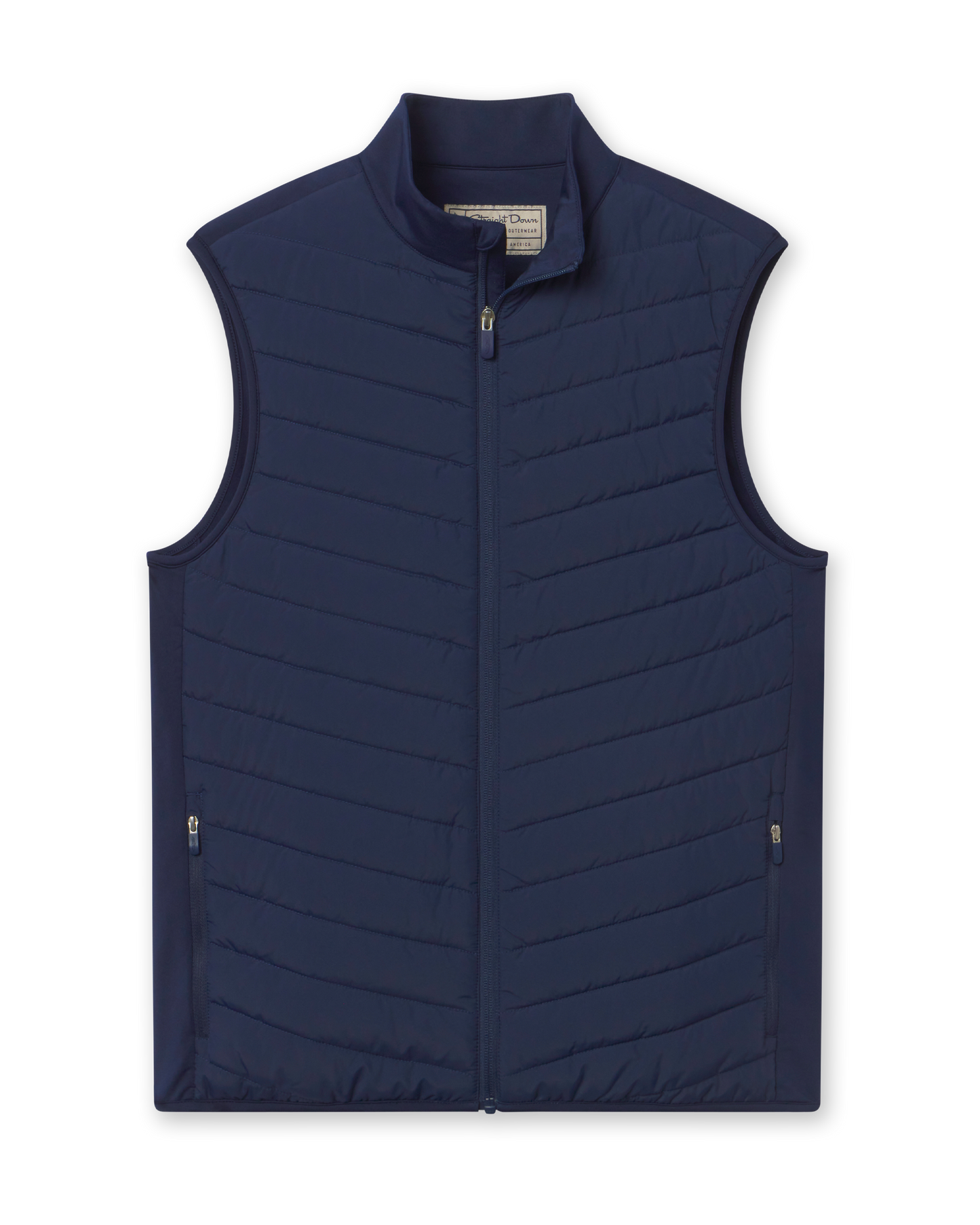 Straight Down Delta 2.0 Quilted Hybrid Vest - New Indigo