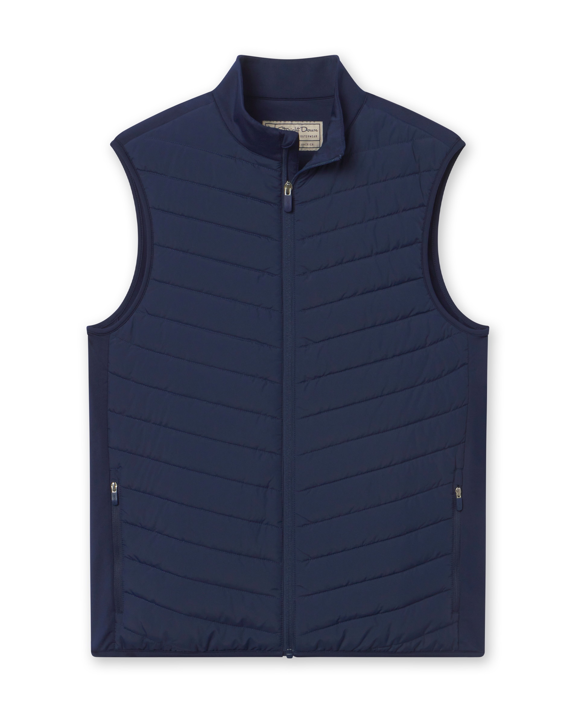 Straight Down Delta 2.0 Quilted Hybrid Vest - New Indigo