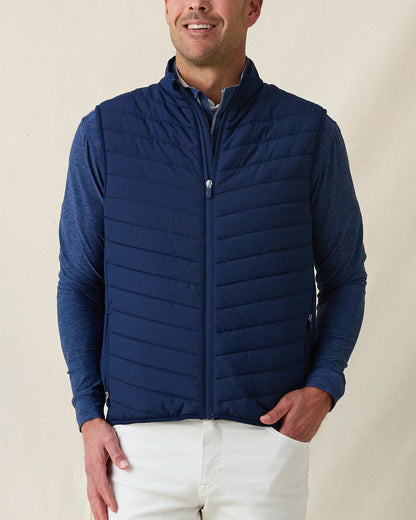 Straight Down Delta 2.0 Quilted Hybrid Vest - New Indigo