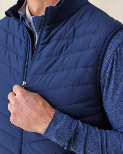 Straight Down Delta 2.0 Quilted Hybrid Vest - New Indigo