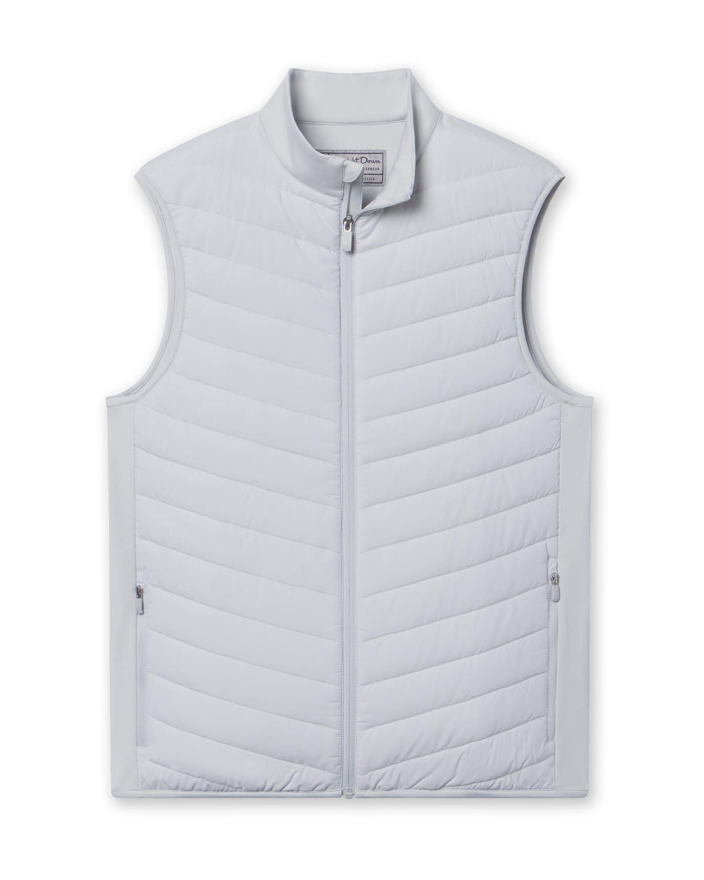 Straight Down Delta 2.0 Quilted Hybrid Vest - Silver