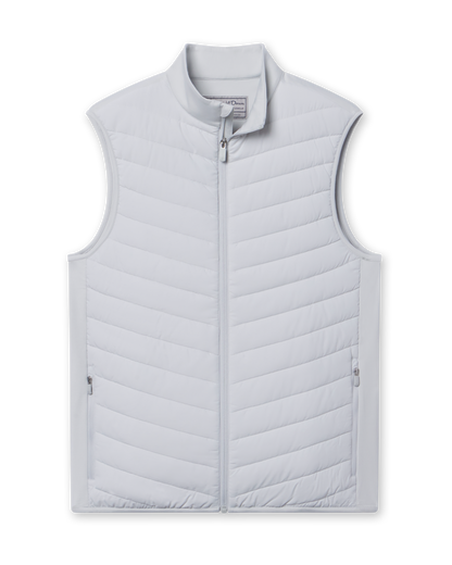 Straight Down Delta 2.0 Quilted Hybrid Vest - Silver