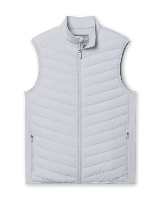 Straight Down Delta 2.0 Quilted Hybrid Vest - Silver