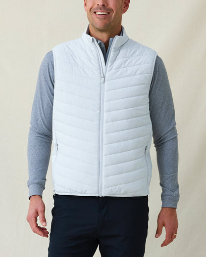 Straight Down Delta 2.0 Quilted Hybrid Vest - Silver
