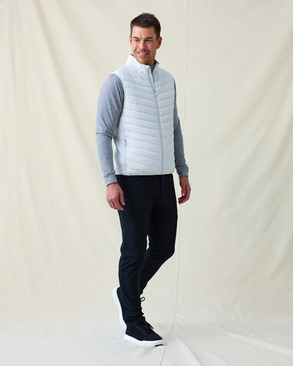 Straight Down Delta 2.0 Quilted Hybrid Vest - Silver