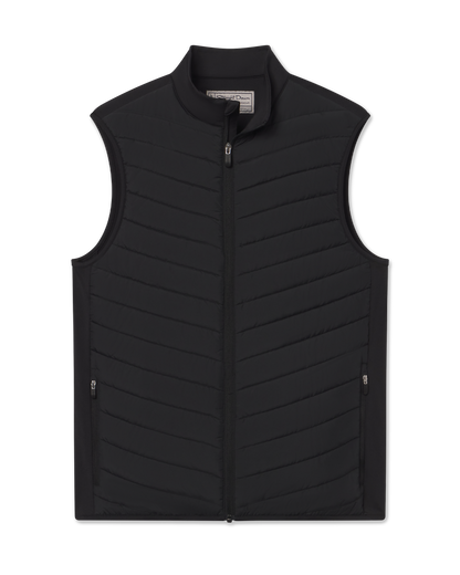 Straight Down Delta 2.0 Quilted Hybrid Vest - Black