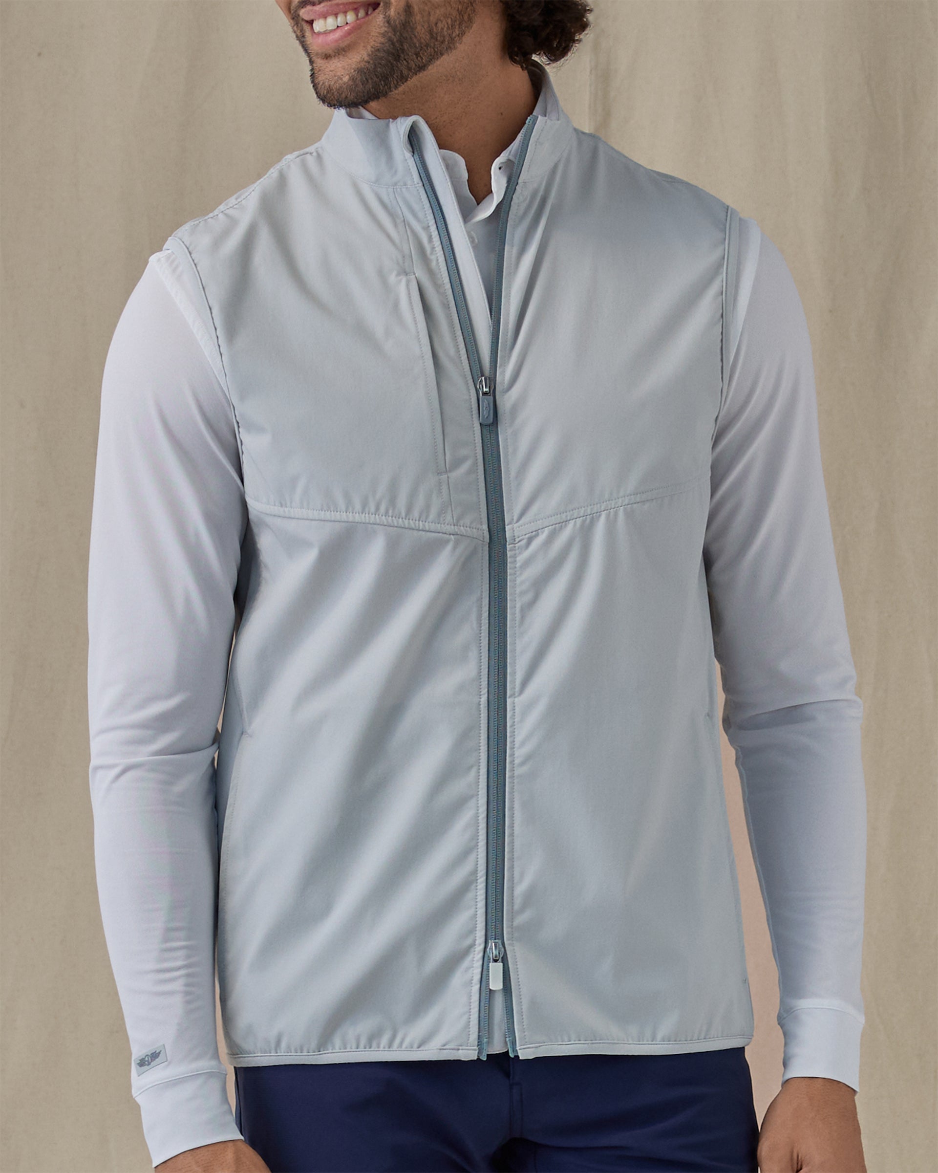 Straight Down Zephyr Hybrid Vest - Silver