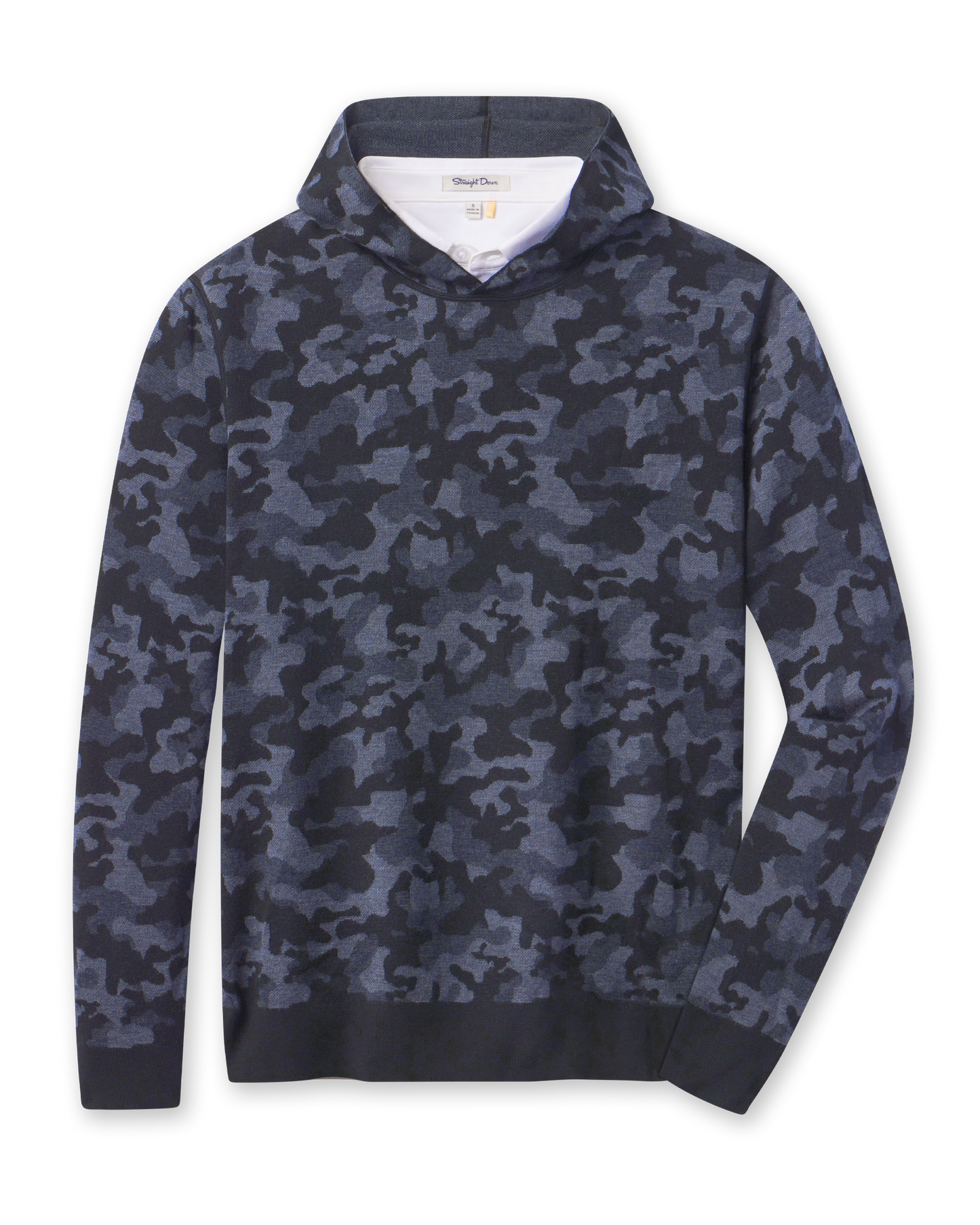Straight Down Hickam Reversible Sweater Hoodie - New Indigo