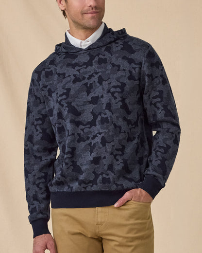 Straight Down Hickam Reversible Sweater Hoodie - New Indigo