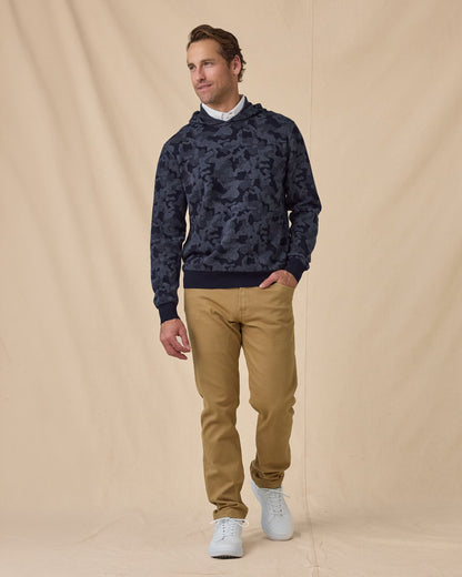 Straight Down Hickam Reversible Sweater Hoodie - New Indigo
