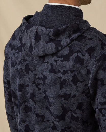 Straight Down Hickam Reversible Sweater Hoodie - New Indigo