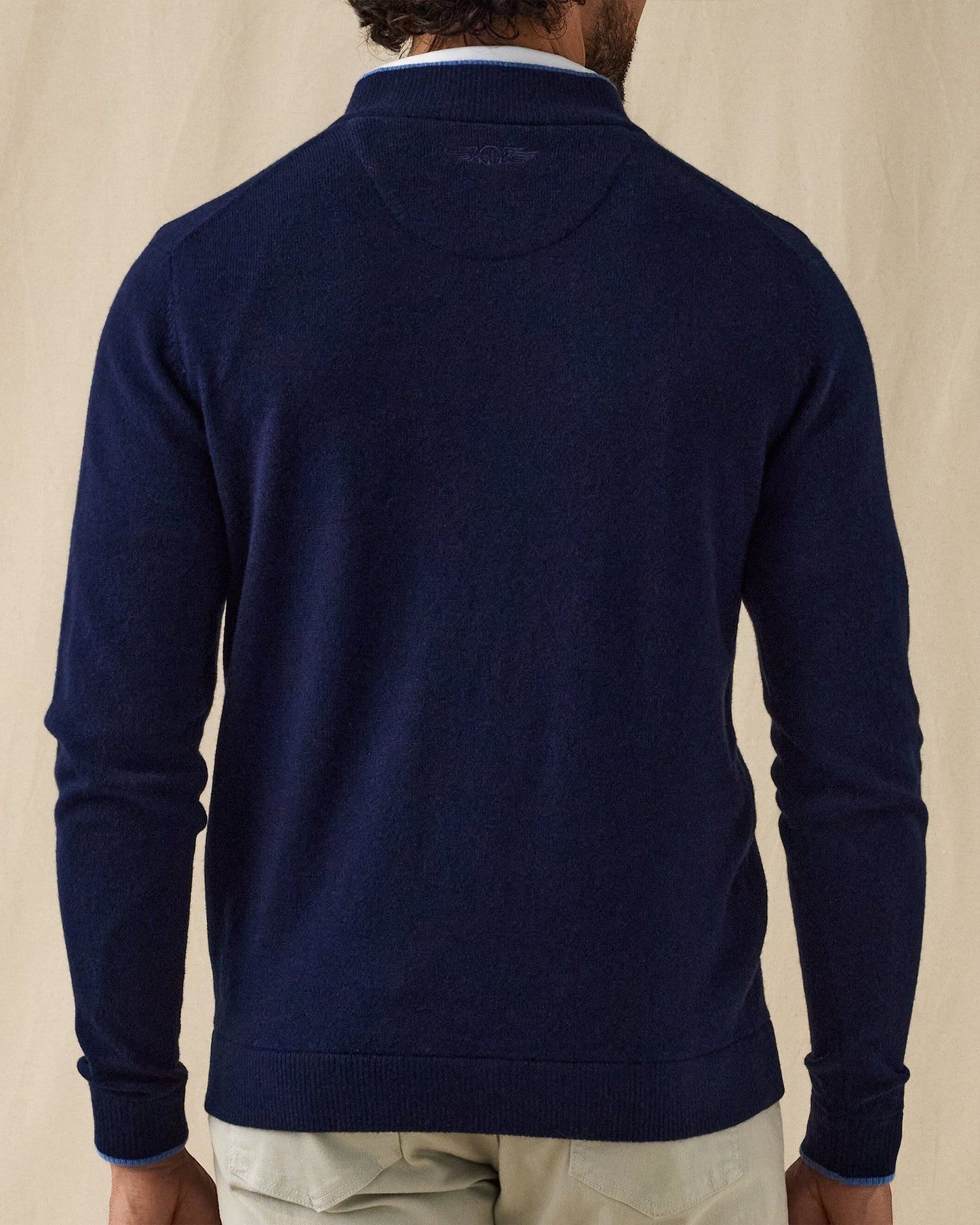 Straight Down Lakeside Quarter Zip Sweater - New Indigo