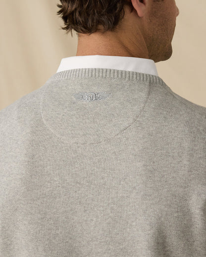 Straight Down Wallace V-Neck Sweater - Light Grey Heather