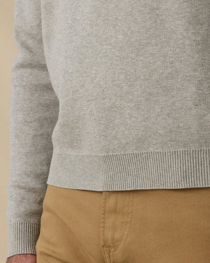 Straight Down Wallace V-Neck Sweater - Light Grey Heather