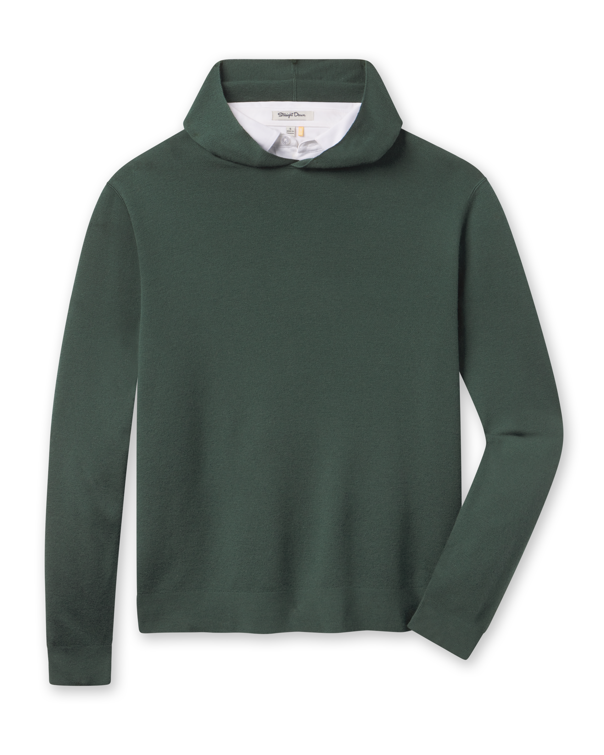 Straight Down Hickam Reversible Sweater Hoodie - Dark Forest