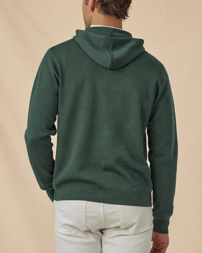 Straight Down Hickam Reversible Sweater Hoodie - Dark Forest