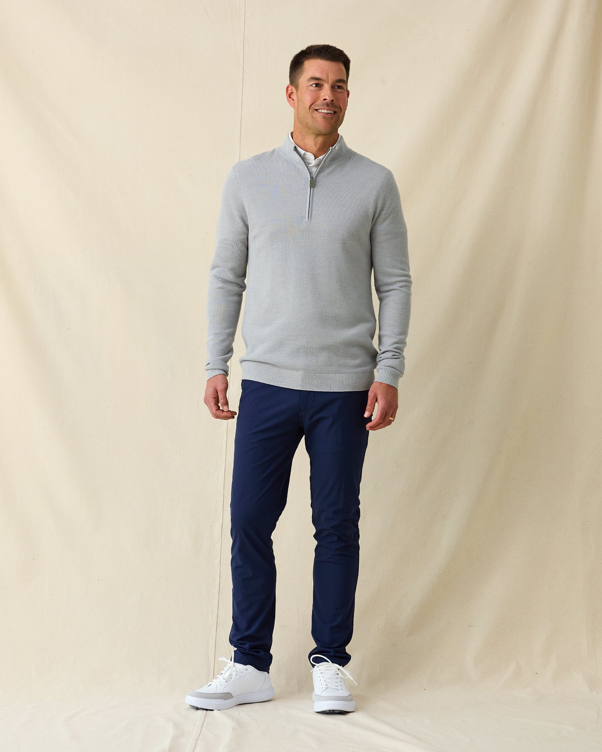 Straight Down St. Andrews Quarter Zip - Heather