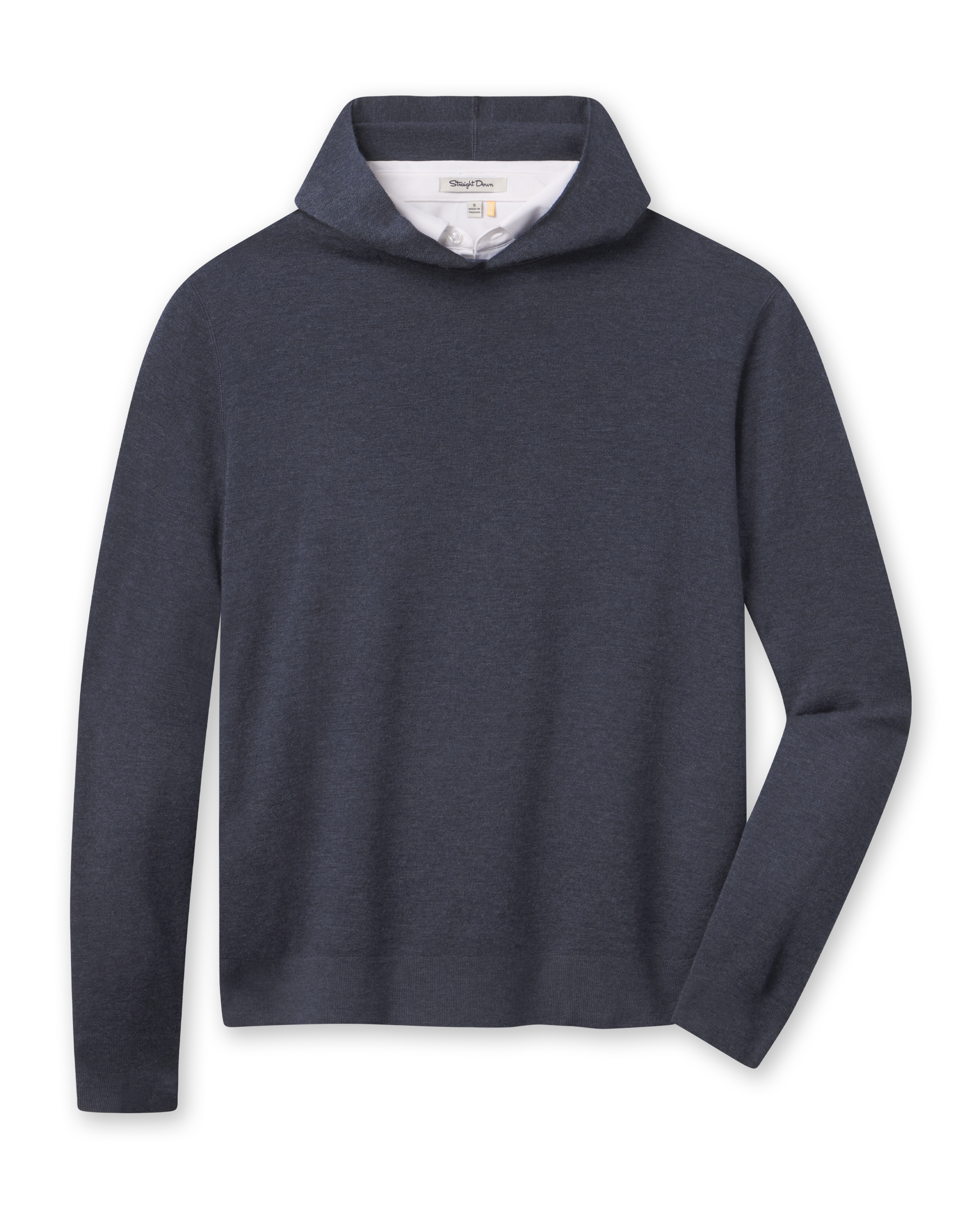 Straight Down Hickam Reversible Sweater Hoodie - Charcoal