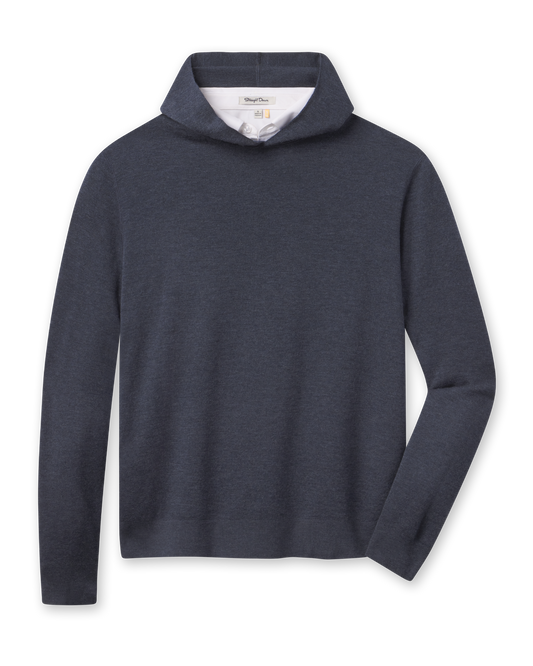 Straight Down Hickam Reversible Sweater Hoodie - Charcoal