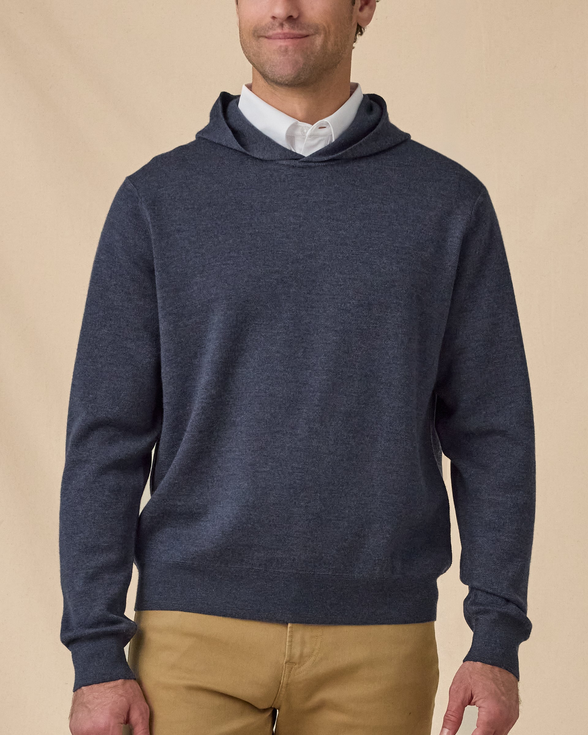 Straight Down Hickam Reversible Sweater Hoodie - Charcoal