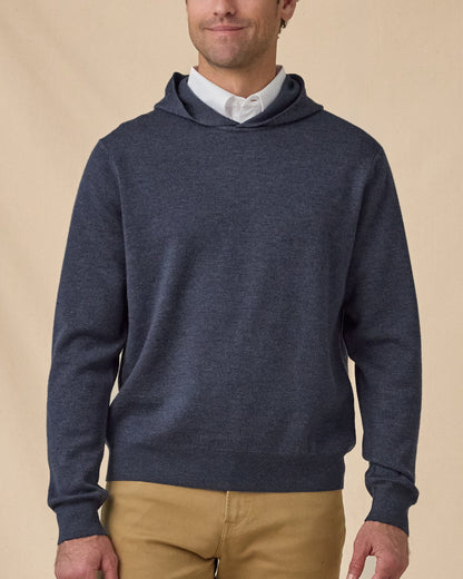 Straight Down Hickam Reversible Sweater Hoodie - Charcoal