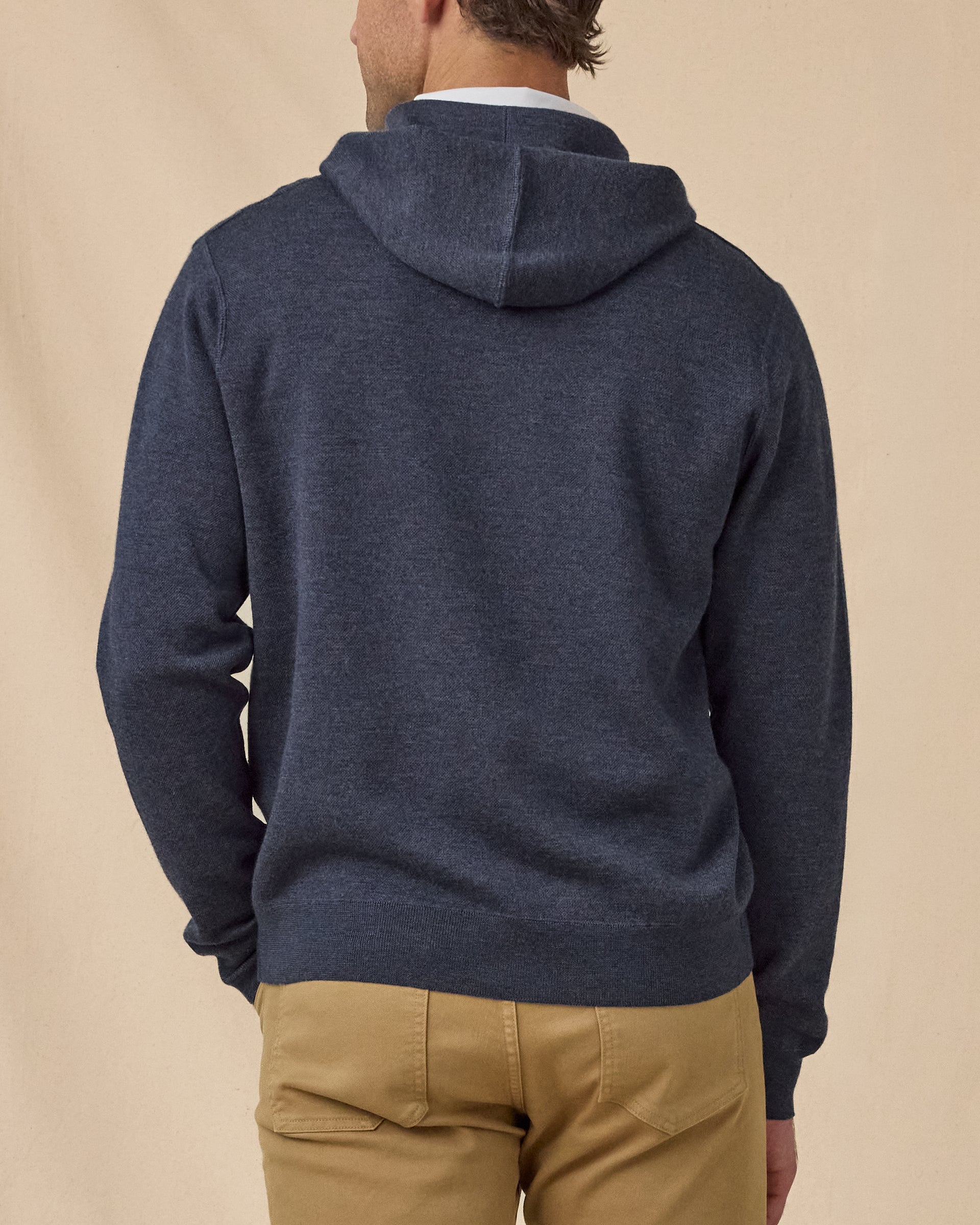 Straight Down Hickam Reversible Sweater Hoodie - Charcoal