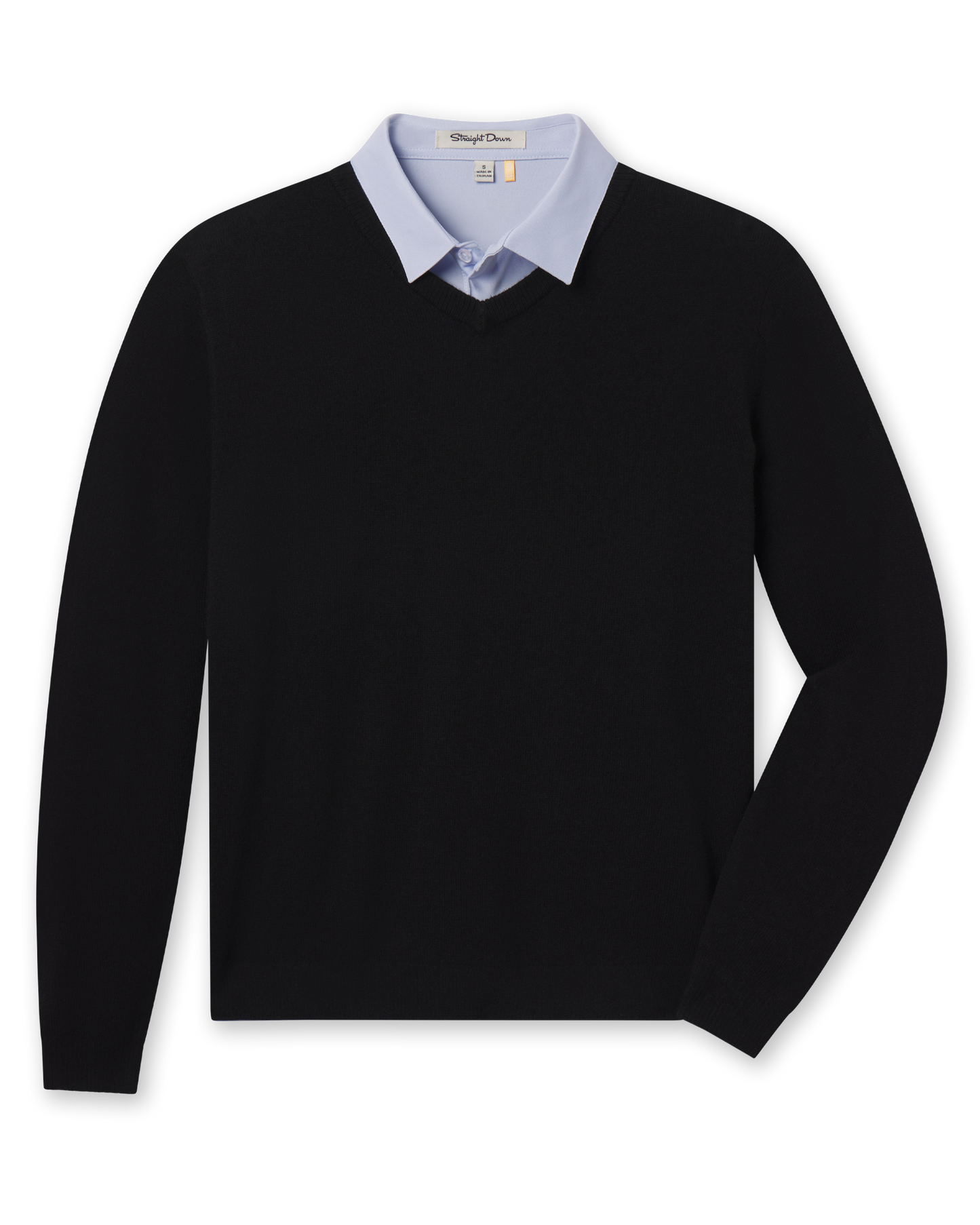 Straight Down Ballesteros V-Neck Sweater - Black