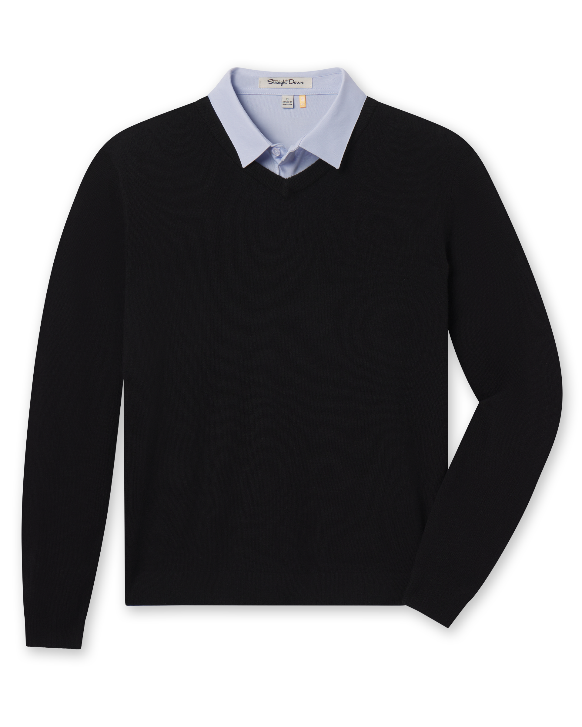 Straight Down Ballesteros V-Neck Sweater - Black