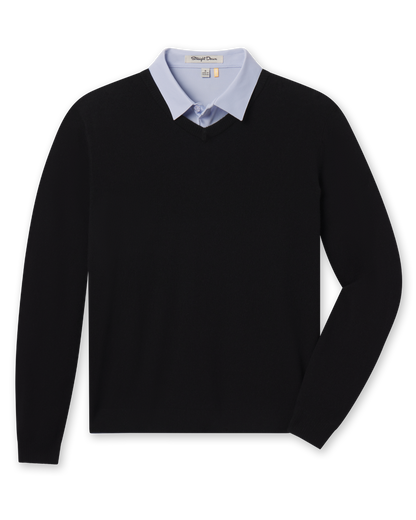 Straight Down Ballesteros V-Neck Sweater - Black