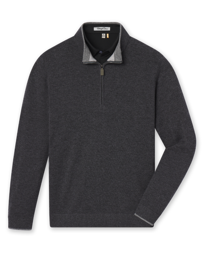 Straight Down Lakeside Quarter Zip Sweater - Charcoal Heather