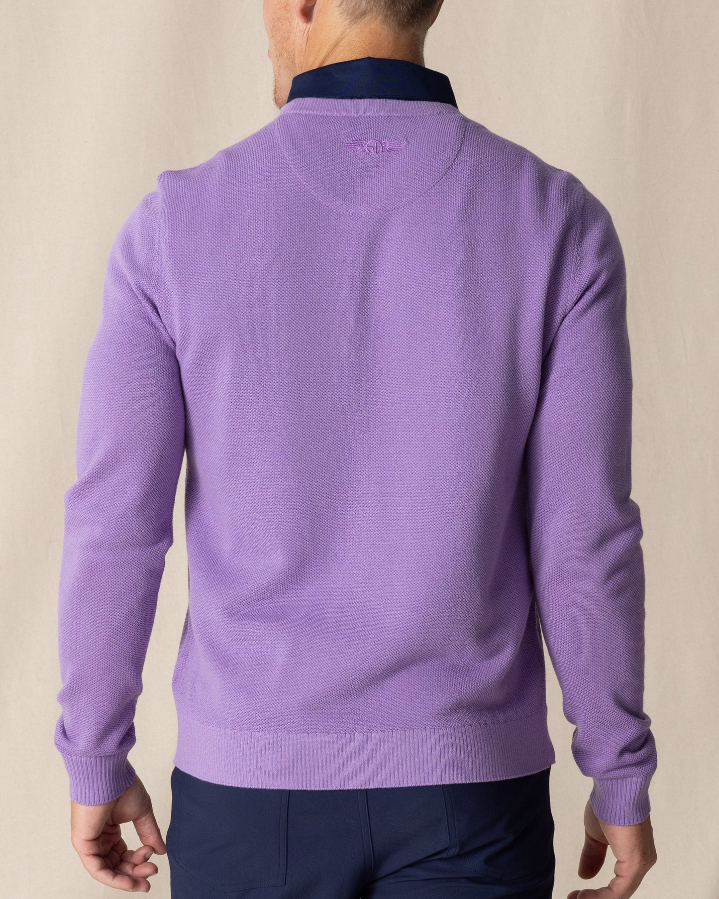 Straight Down Links Crewneck Sweater - Amethyst