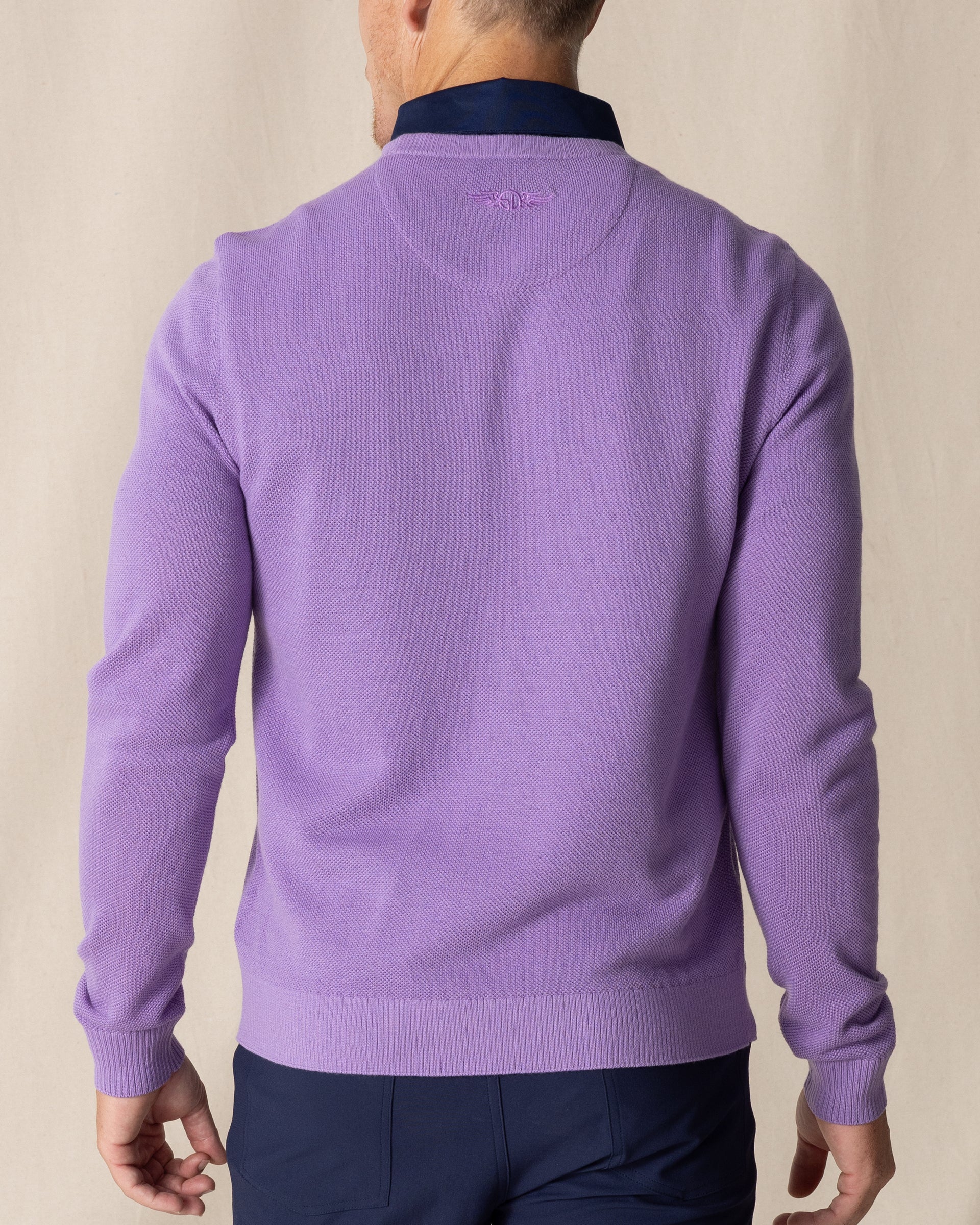 Straight Down Links Crewneck Sweater - Amethyst