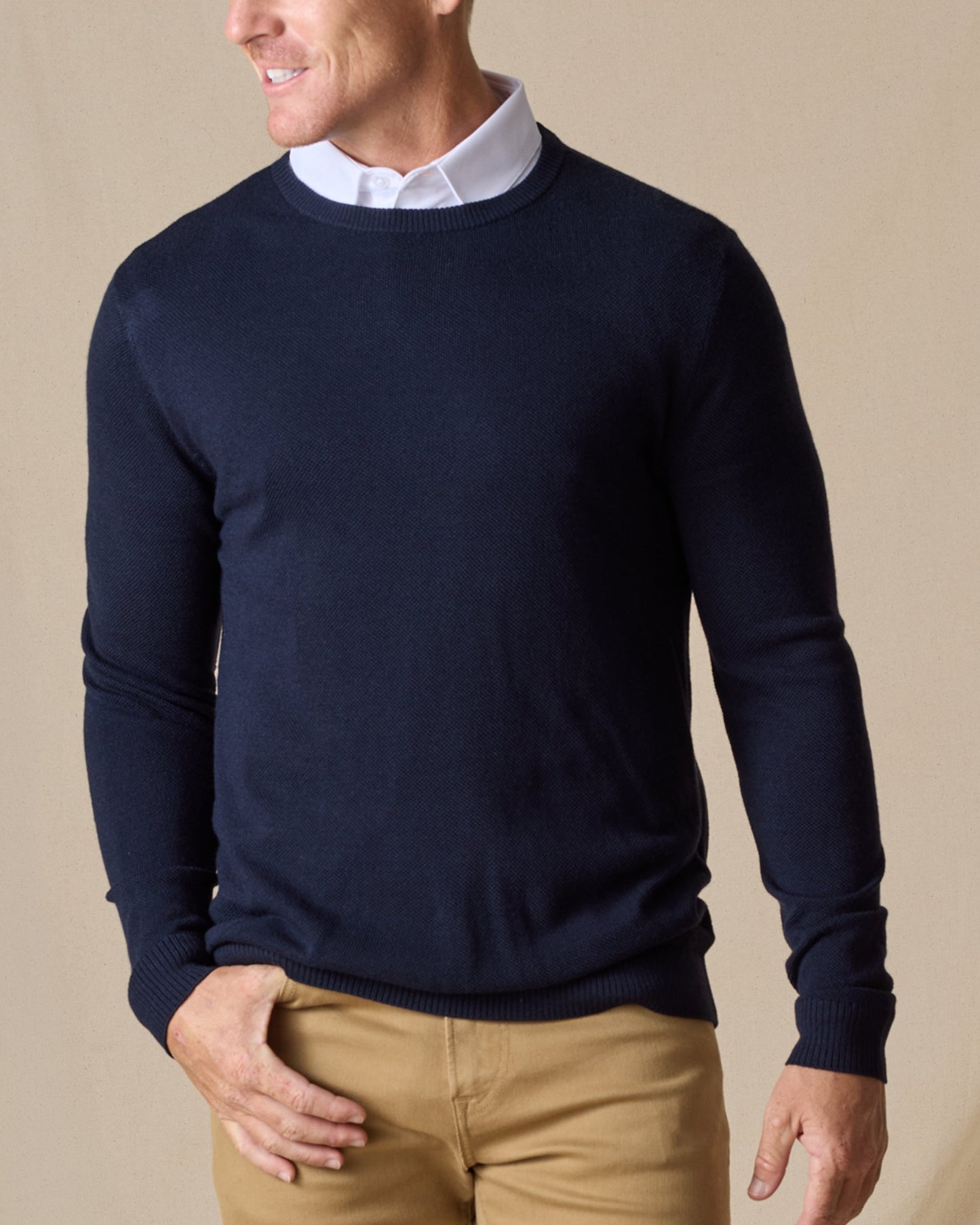 Straight Down Links Crewneck Sweater - New Indigo