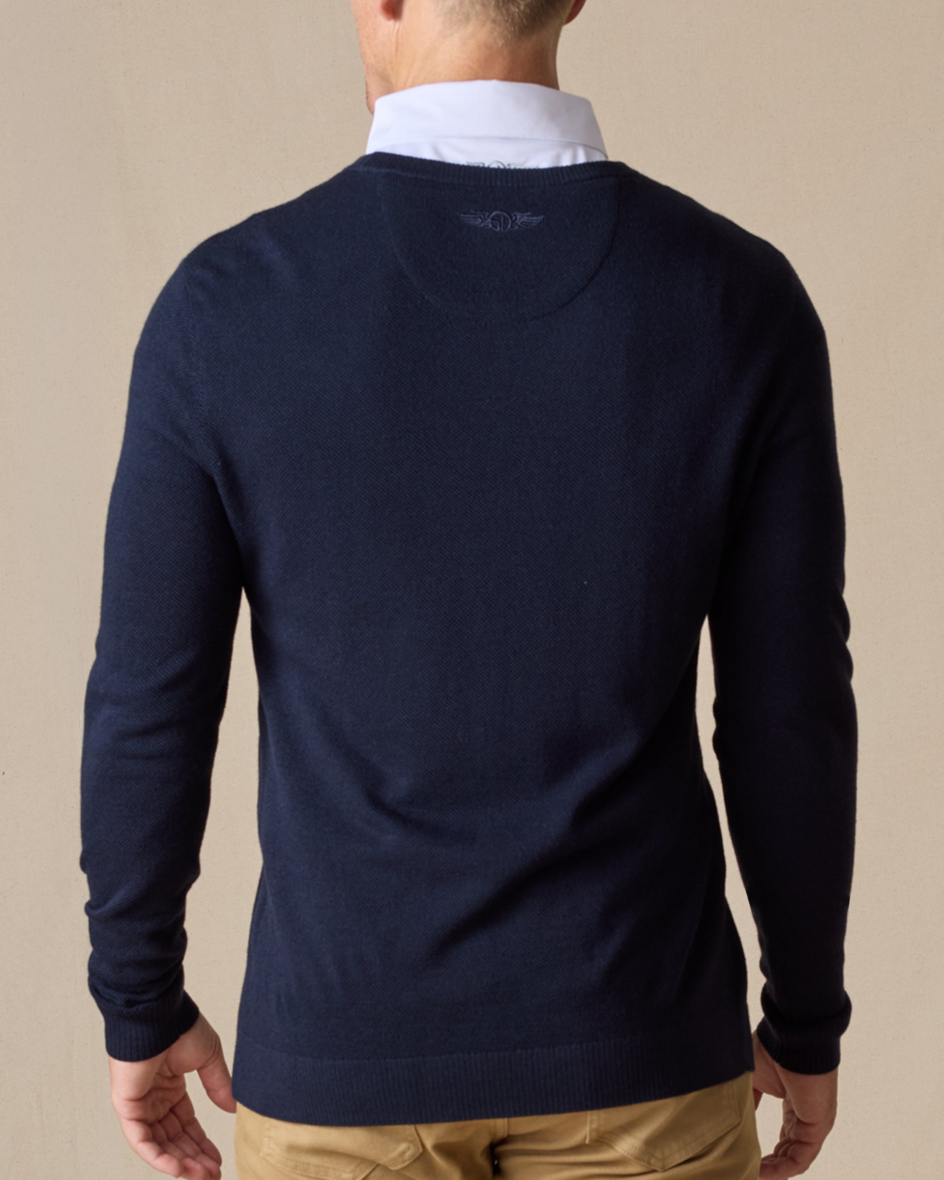 Straight Down Links Crewneck Sweater - New Indigo