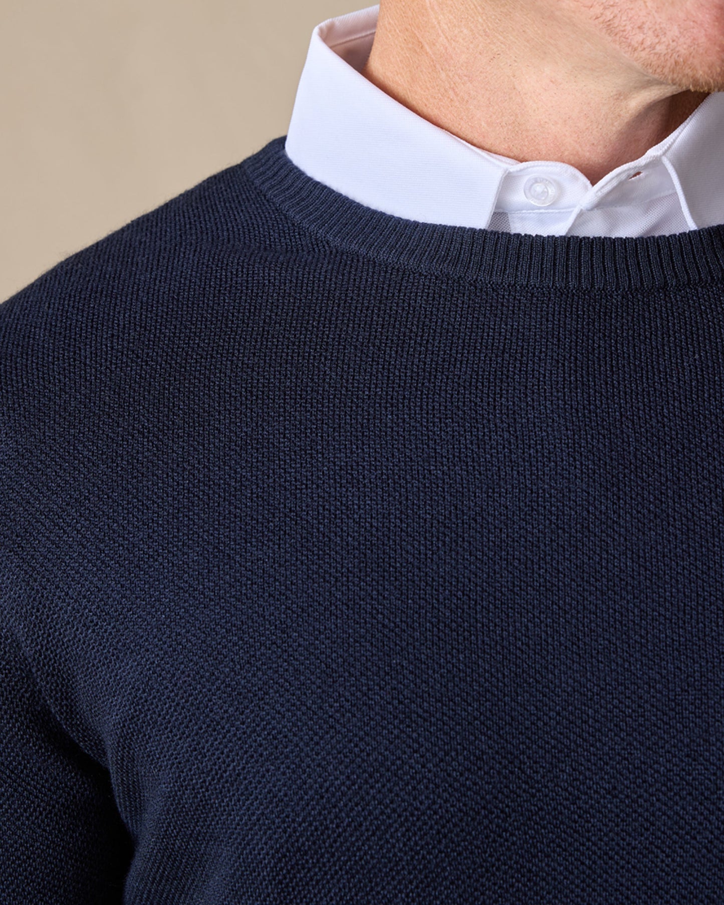 Straight Down Links Crewneck Sweater - New Indigo