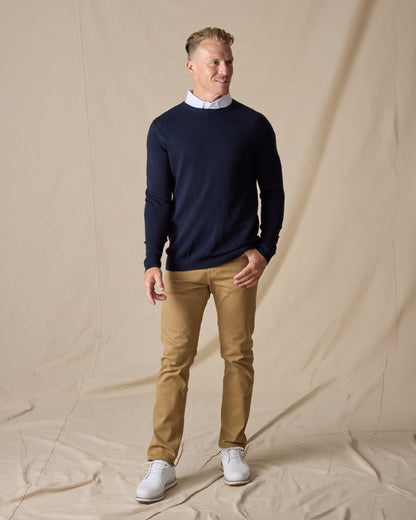 Straight Down Links Crewneck Sweater - New Indigo