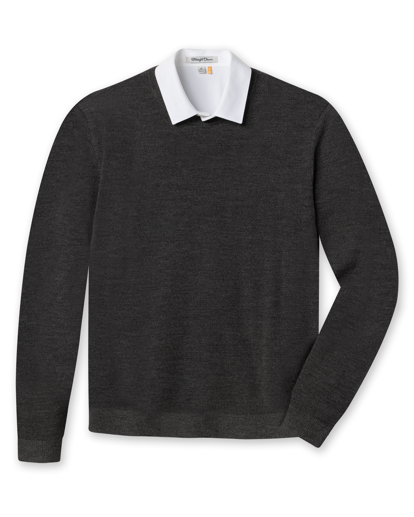 Straight Down Links Crewneck Sweater - Charcoal Heather