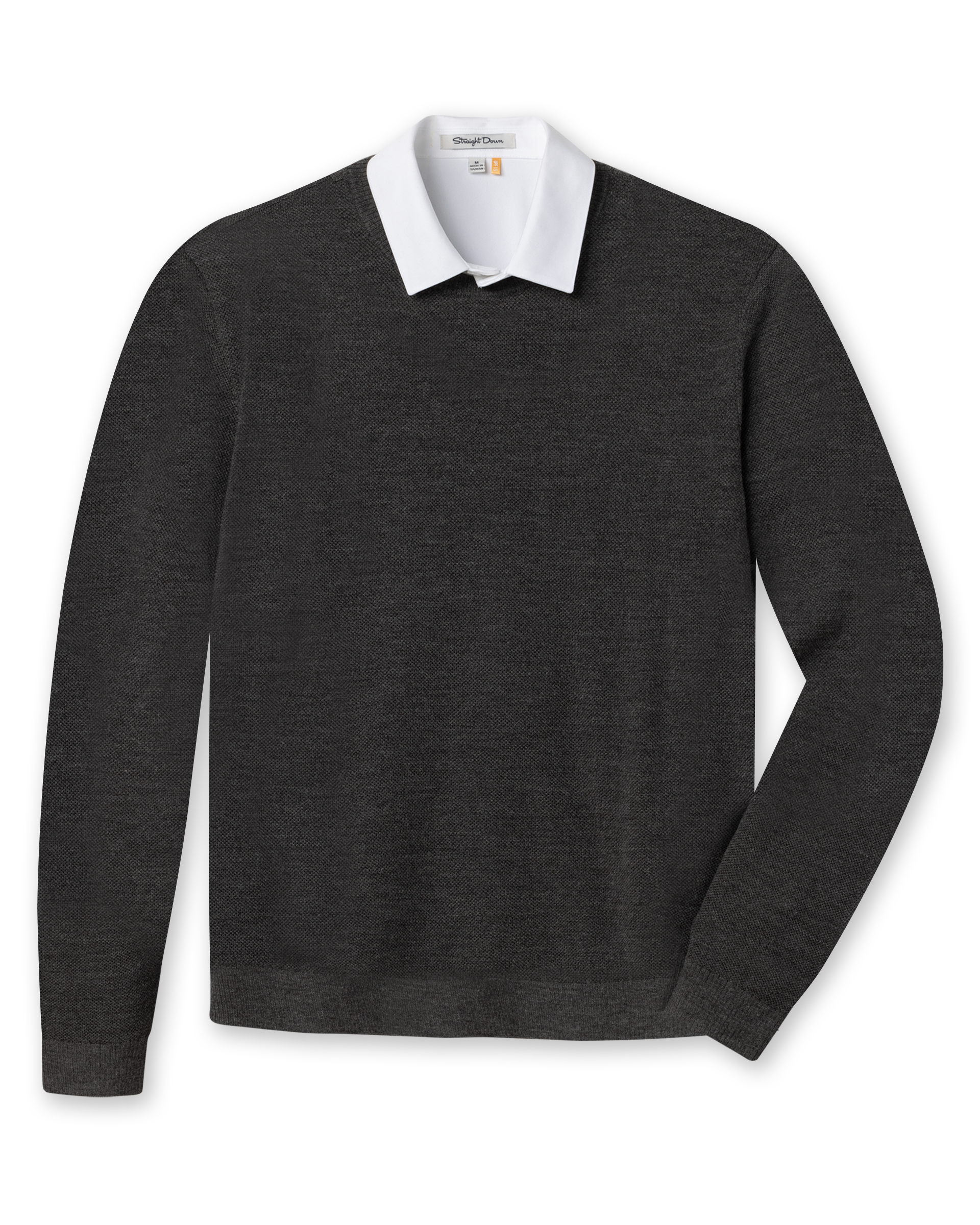 Straight Down Links Crewneck Sweater - Charcoal Heather