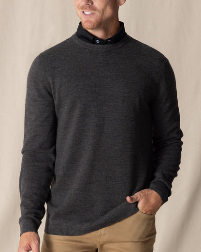 Straight Down Links Crewneck Sweater - Charcoal Heather