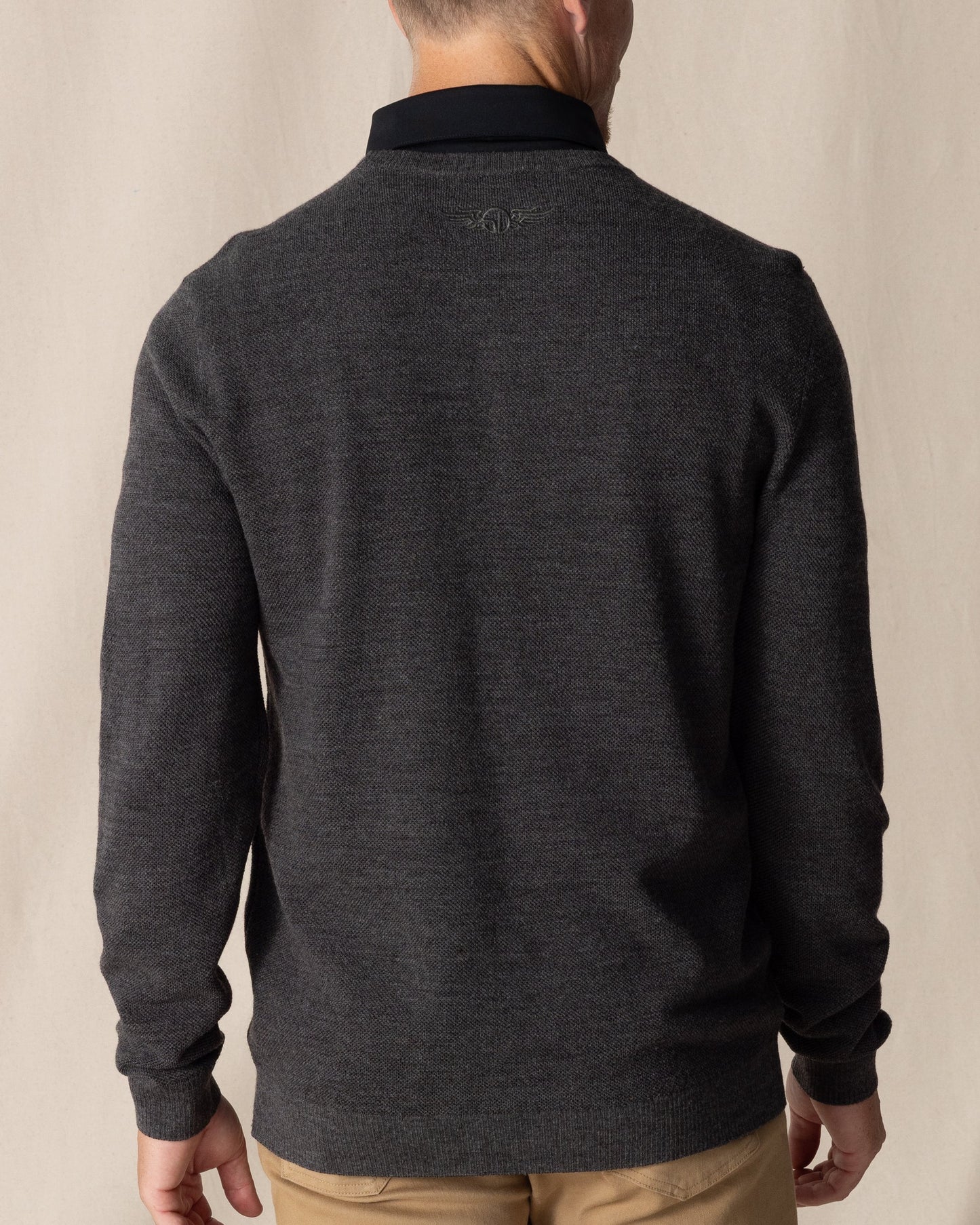 Straight Down Links Crewneck Sweater - Charcoal Heather