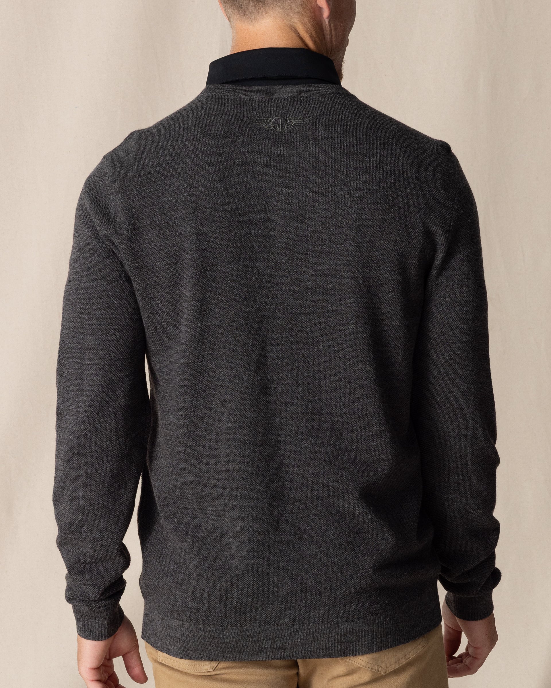 Straight Down Links Crewneck Sweater - Charcoal Heather
