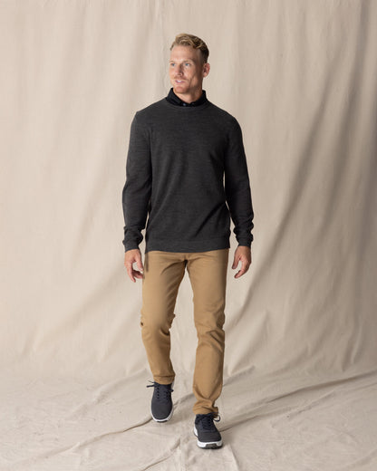 Straight Down Links Crewneck Sweater - Charcoal Heather