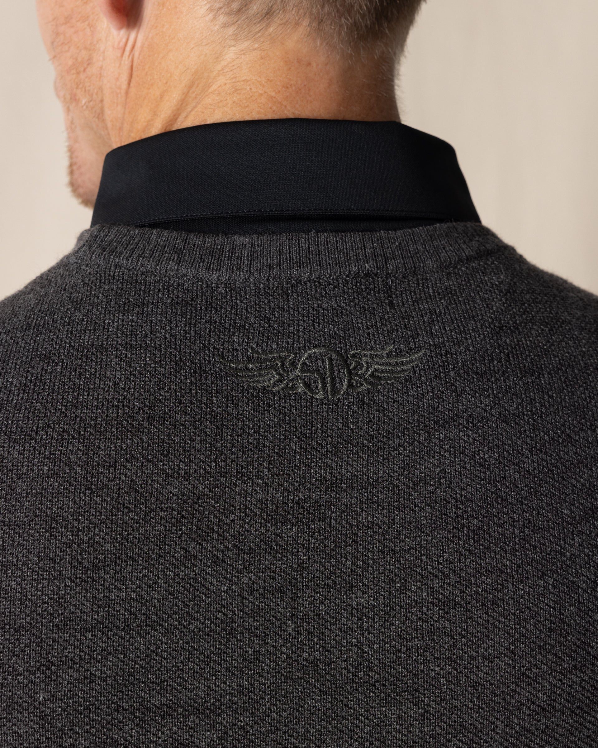 Straight Down Links Crewneck Sweater - Charcoal Heather