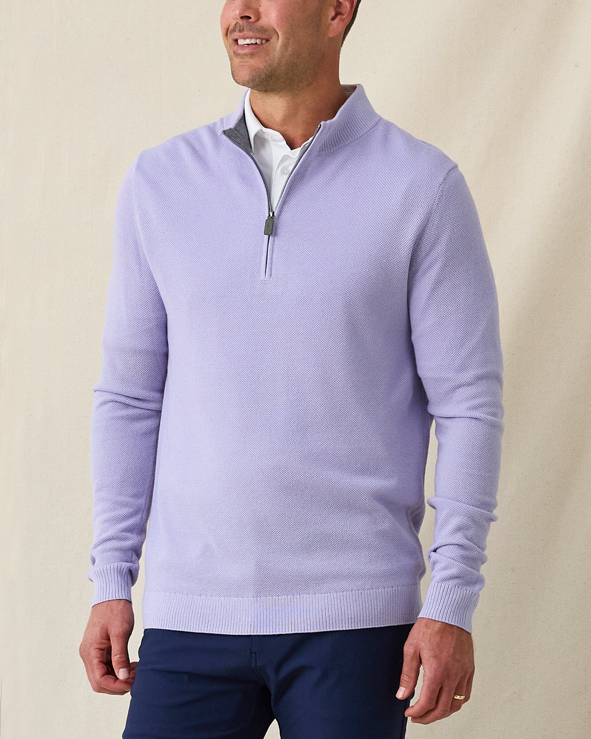 Straight Down St. Andrews Quarter Zip - Violet Heather