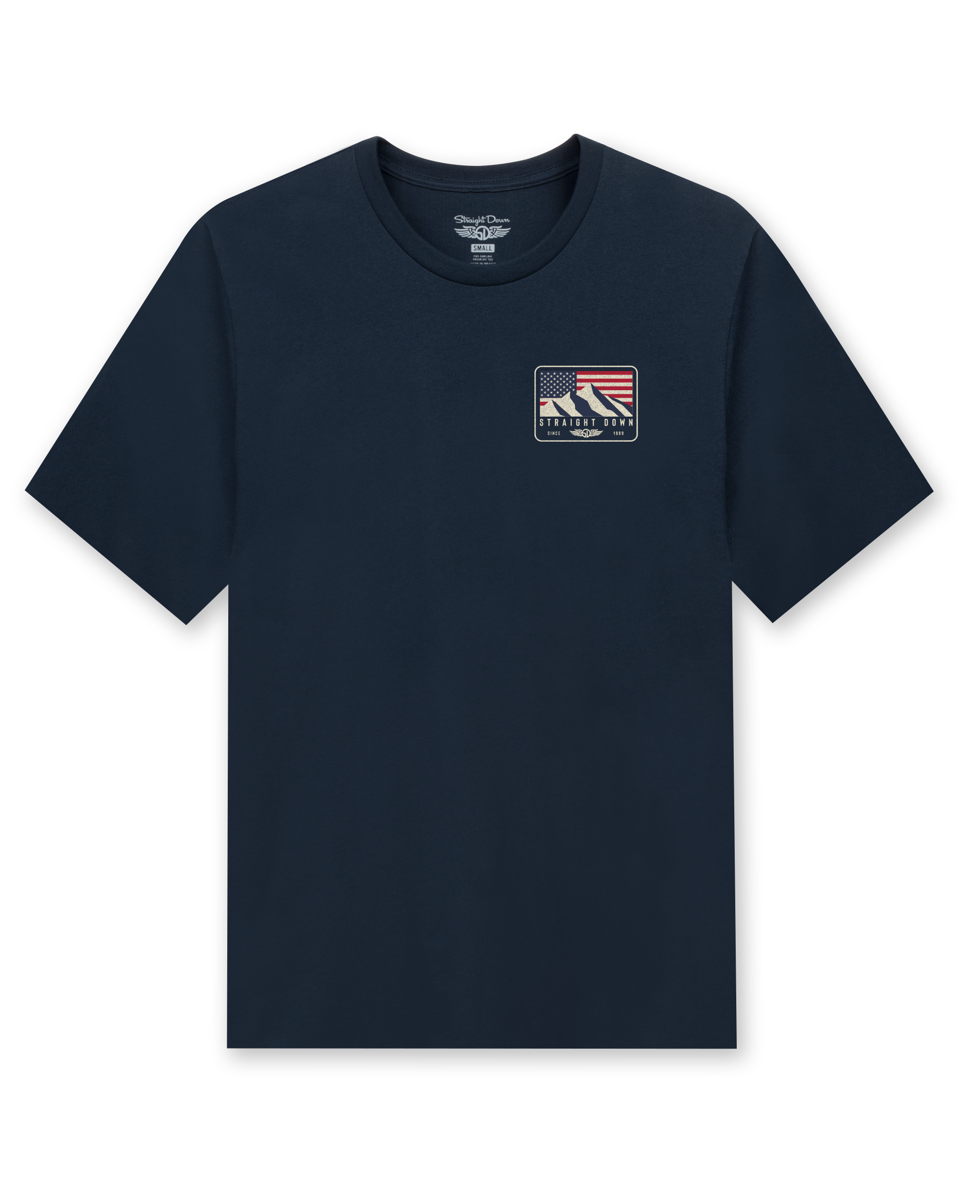 Straight Down Sierra Tee - Navy
